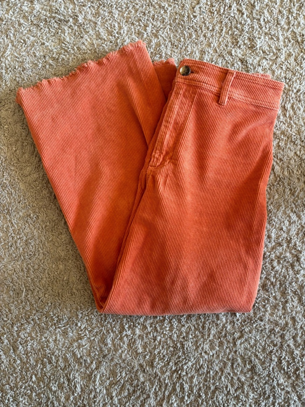 Billabong High-Waist Wide Leg Corduroy Pants - Rust Orange - Picture 4 of 8